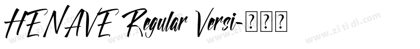 HENAVE Regular Versi字体转换